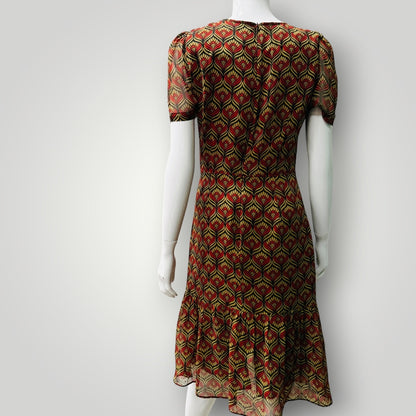 2000s nz vintage / HELEN CHERRY / silk dress / s (3919579031431083334)