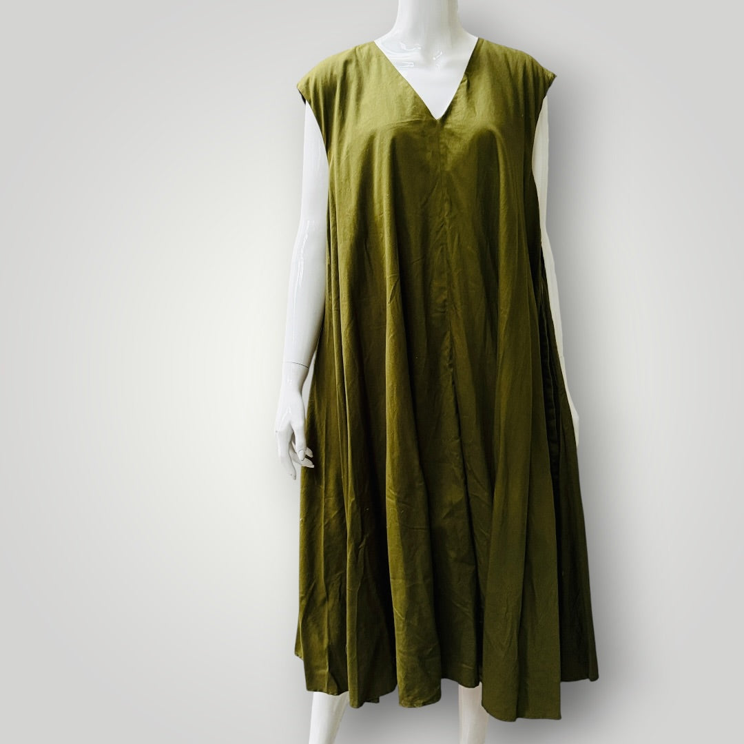 KOWTOW / notebook dress / moss green / m (3919579041196652163)