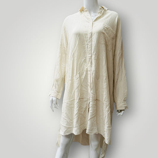 JAEGER / silk shirt dress / 14 (3919579047344135966)