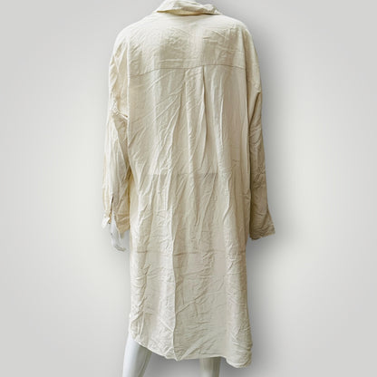 JAEGER / silk shirt dress / 14 (3919579048917444531)