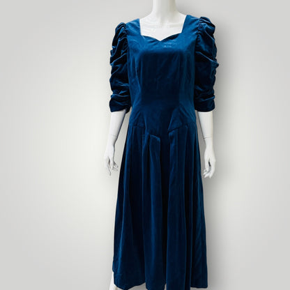 1990s nz vintage / velvet ball dress / s (3919579067700322132)