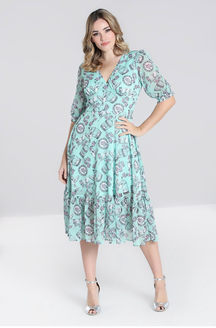 HELL BUNNY / willow sparro print dress / 12 (3919579431350470853)