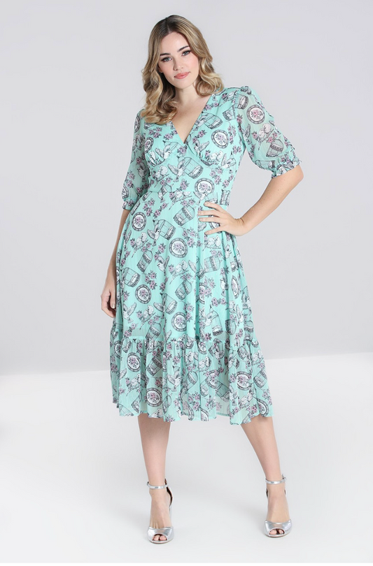 HELL BUNNY / willow sparro print dress / 12 (3919579431350470853)