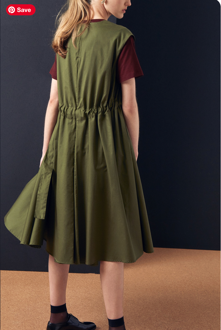KOWTOW / notebook dress / moss green / m (3919585054783569902)
