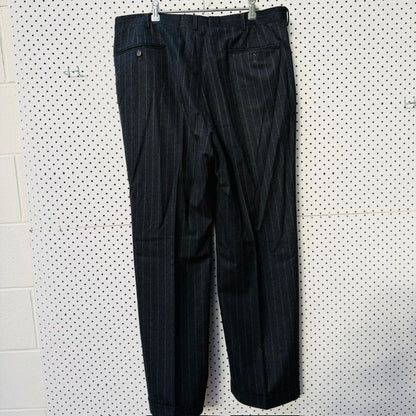 GIEVES + HAWKES / wool suit / grey pinstripes / L (3919662955106505461)