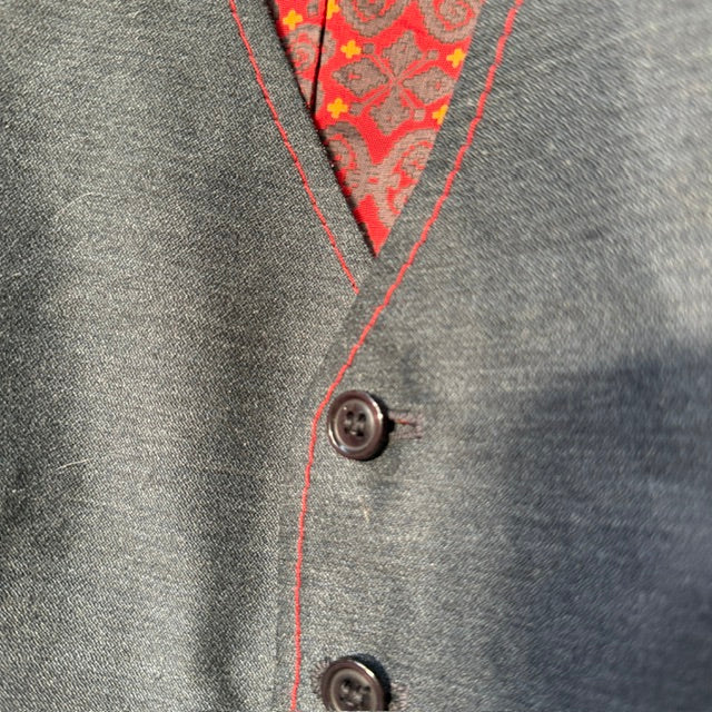 1960s or 1970s nz vintage / His Lordships / flamboyant 3 piece wool suit / S (3919663018718565374)