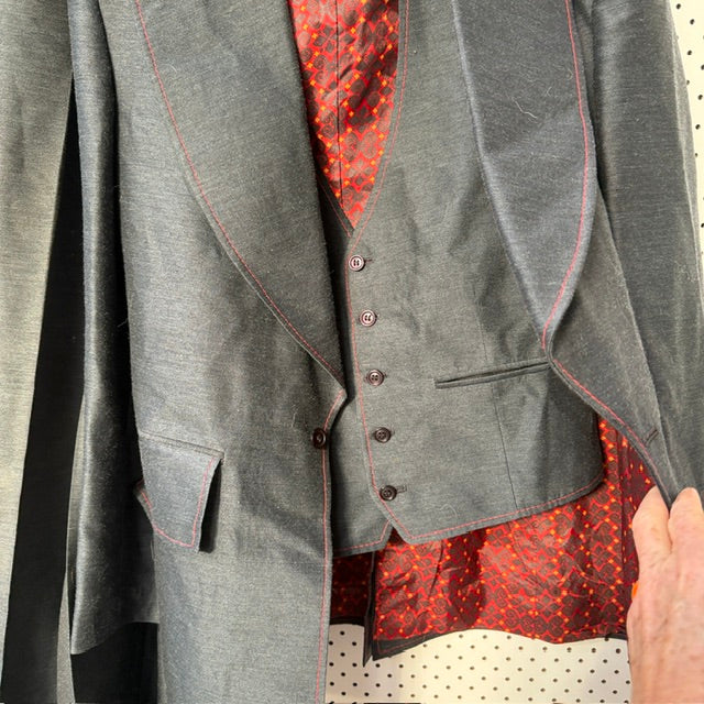 1960s or 1970s nz vintage / His Lordships / flamboyant 3 piece wool suit / S (3919663031813998528)