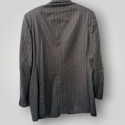 GIEVES + HAWKES / wool suit / grey pinstripes / L (3919664946107021409)