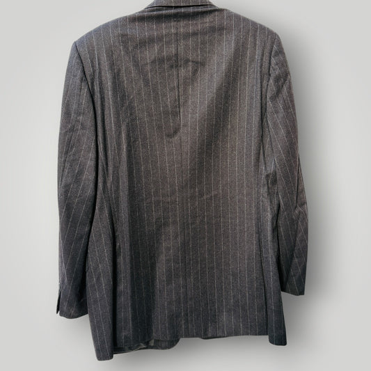 GIEVES + HAWKES / wool suit / grey pinstripes / L (3919664946107021409)
