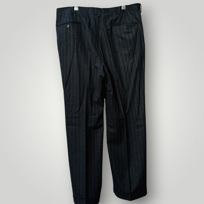 GIEVES + HAWKES / wool suit / grey pinstripes / L (3919664947811626481)