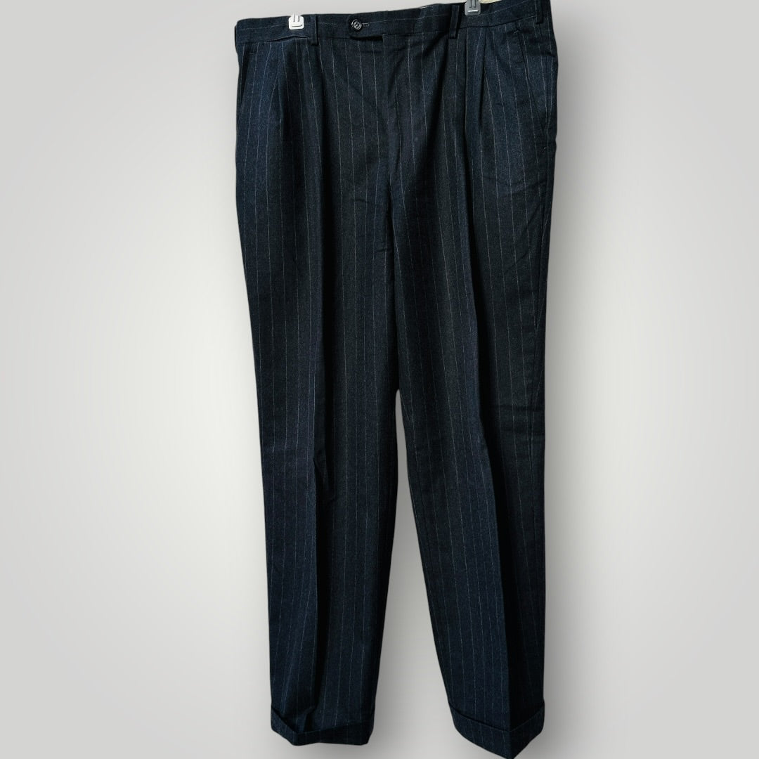 GIEVES + HAWKES / wool suit / grey pinstripes / L (3919664949899864285)