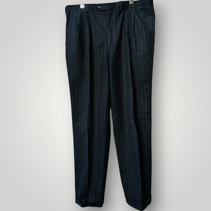 GIEVES + HAWKES / wool suit / grey pinstripes / L (3919664949899864285)