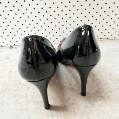 LK BENNETT / 'floret' stilettos / black patent leather / 38 (3919745890167807661)