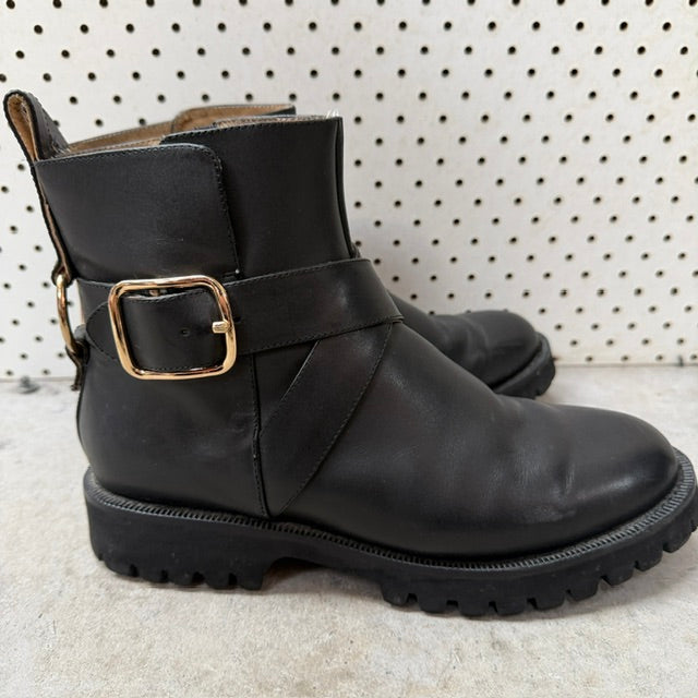 KATHRYN WILSON / flat leather ankle boots / 38 (3919745907123914496)