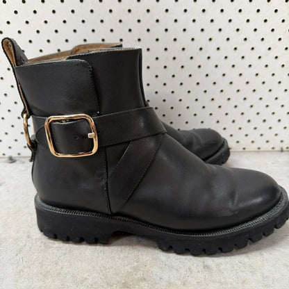 KATHRYN WILSON / flat leather ankle boots / 38 (3919745907123914496)