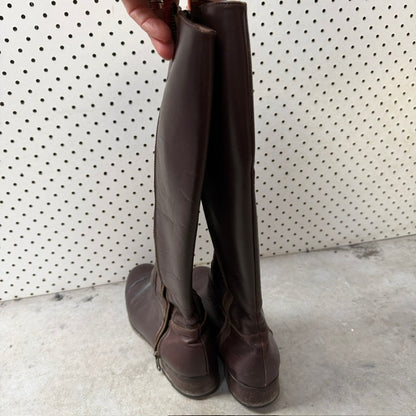 MINNIE COOPER / full length leather boots / 38 (3919745927803953406)