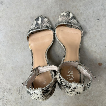 WITTNER / snakeskin leather heels / 38 (3919745954581126912)
