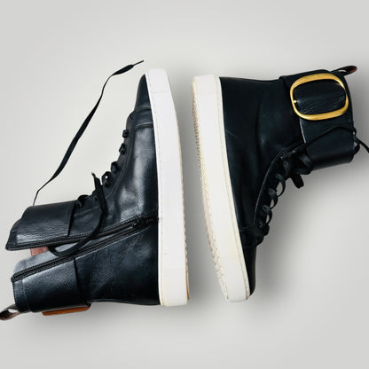 See By Chloé / Benares / black leather high-top sneakers / 39 (3919746164352147735)
