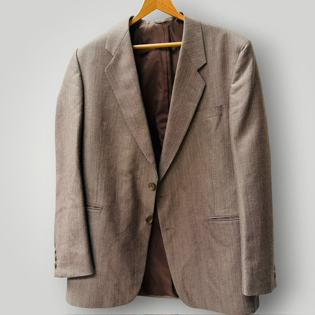 1970s/80s vintage / Stafford Ellinson / brown 2-Piece Suit / L (3920092856021019802)