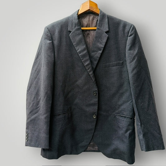 1970s nz vintage / DIPLOMAT / Drayton jones / dark grey wool blazer / L (3920092865400328668)