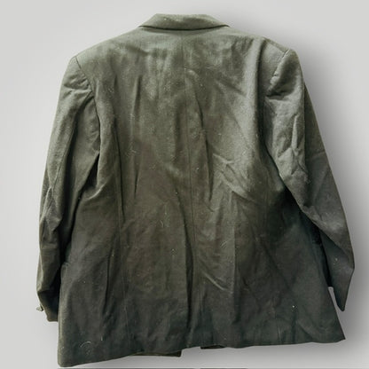 1940s NZ Vintage / double-breasted tuxedo jacket with satin peak lapels / L/XL (3920092874120456964)