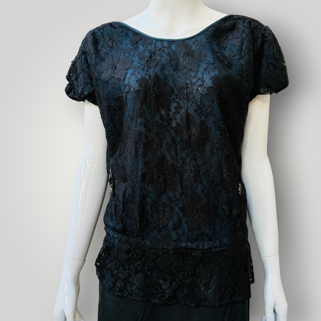 POETIC JUStICE / lace + silk top / s (3920179592336617799)