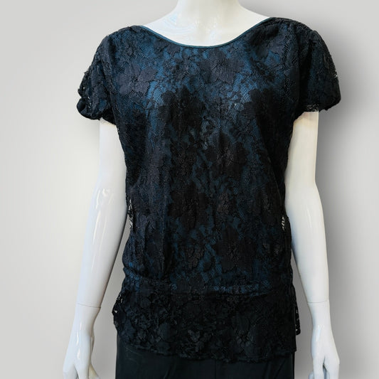 POETIC JUStICE / lace + silk top / s (3920179592336617799)