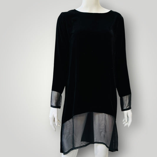 Y2k nz vintage / HONEY CHILD / silk velvet dress / 10 (3920179606398186381)