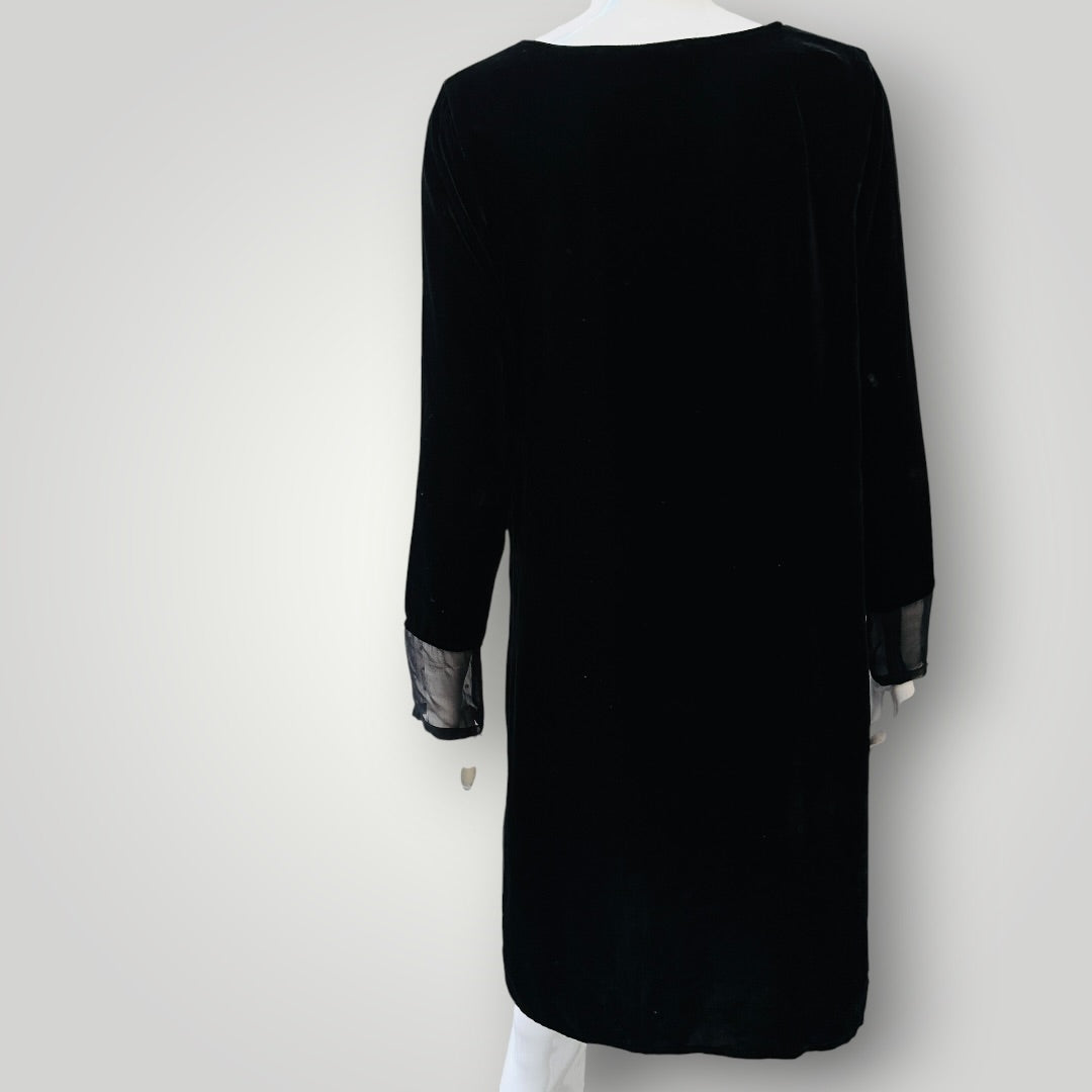 Y2k nz vintage / HONEY CHILD / silk velvet dress / 10 (3920179608325035988)