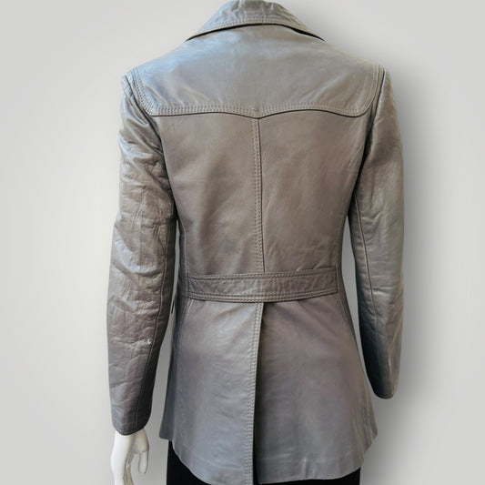 1970s nz vintage / MARCOL / fitted leather jacket / 32 (3920179627674473701)