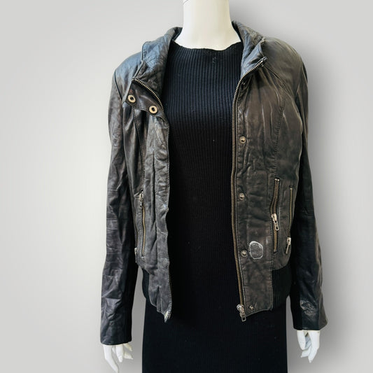 SABATINI /MUUBAA / soft black leather jacket / 10 (3920179632775831307)