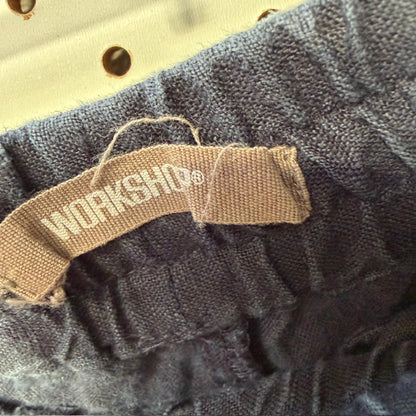 WORKSHOP / blue linen pants / s (3920355017326535157)