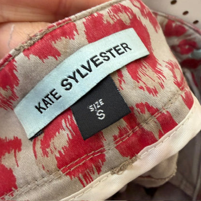 KATE SYLVESTER / straight printed pants / s (3920355033720401138)