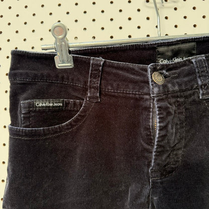 CALVIN KLEIN / black corduroy skinnies / 28 (3920355078251752077)