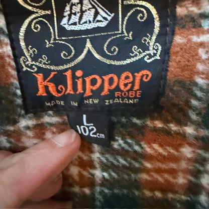 1960s nz vintage / KLIPPER / wool robe / L (3920355119622160832)