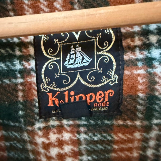 1960s nz vintage / KLIPPER / wool robe / L (3920355121446984084)