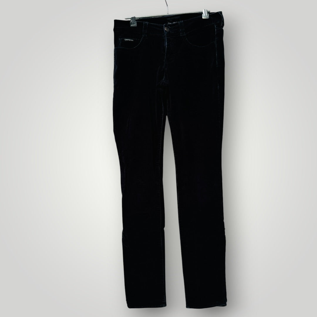 CALVIN KLEIN / black corduroy skinnies / 28 (3920355377305812812)