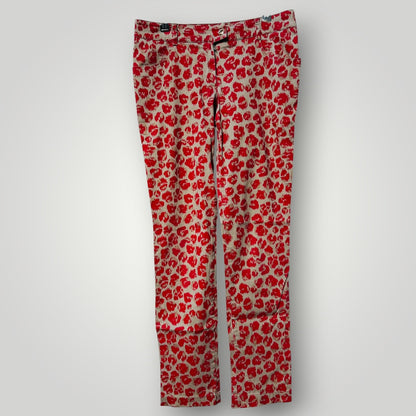 KATE SYLVESTER / straight printed pants / s (3920355395176061375)