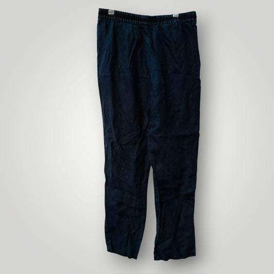WORKSHOP / blue linen pants / s (3920355401467890344)