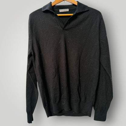 SILVERDALE / merino polo jumper / L (3920355416593833140)