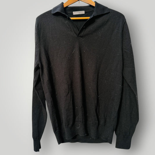 SILVERDALE / merino polo jumper / L (3920355416593833140)