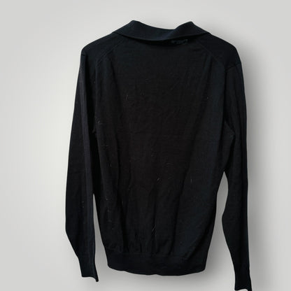 SILVERDALE / merino polo jumper / L (3920355418432137389)