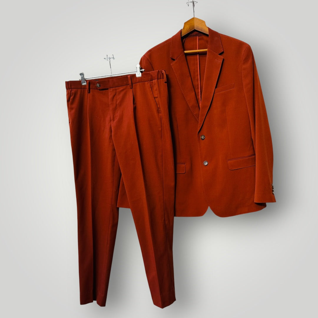 POLITIX / Wool Tailored Jacket + pants / Terracotta / XL/34 (3920355436142109348)