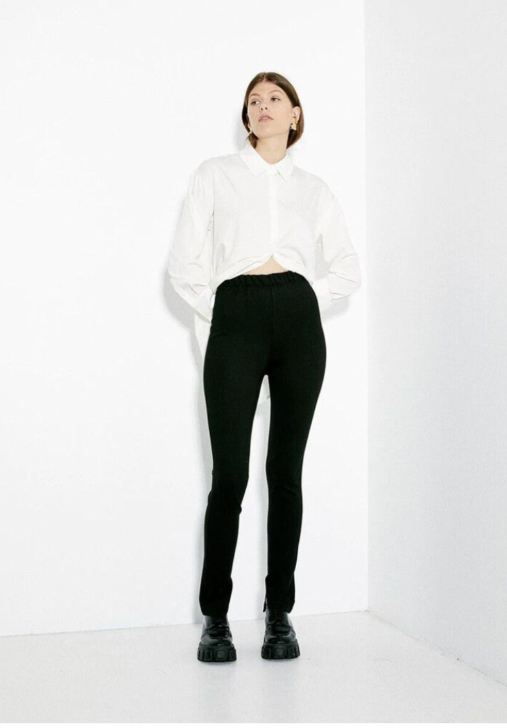 HARRIS TAPPER / LUKE black split seam pants / s (3920363419082872401)