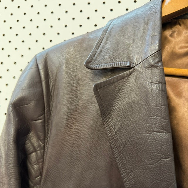 1970s vintage / Leather safari jacket / s/m (3920711469075344403)