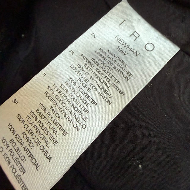 IRO / 'newham' leather biker jacket / brown / s (3920711483236407953)