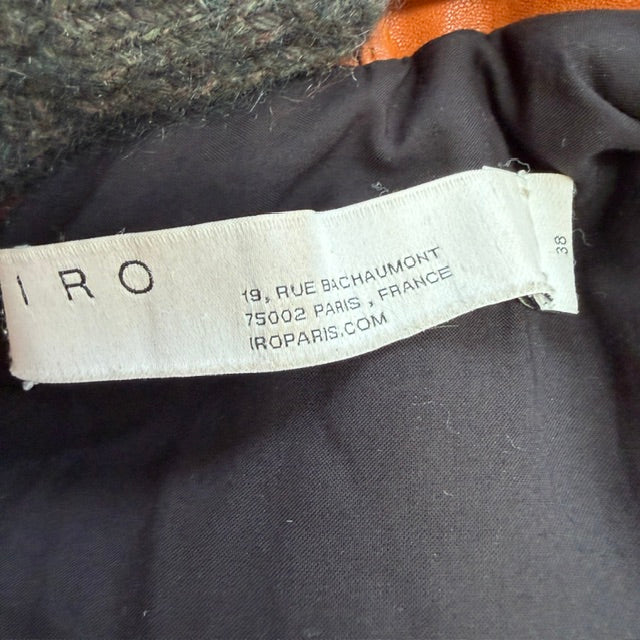 IRO / 'newham' leather biker jacket / brown / s (3920711486452775108)