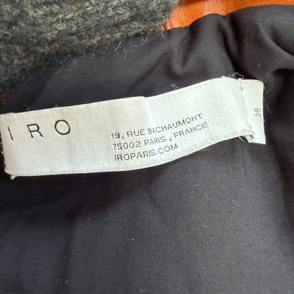 IRO / 'newham' leather biker jacket / brown / s (3920711486452775108)