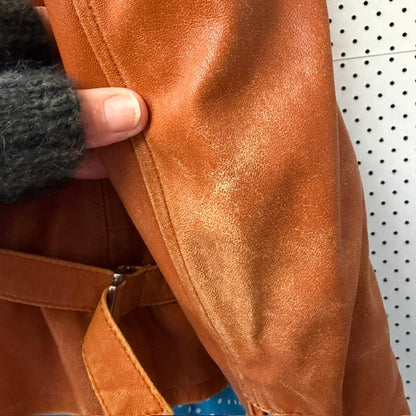 IRO / 'newham' leather biker jacket / brown / s (3920711488337465715)