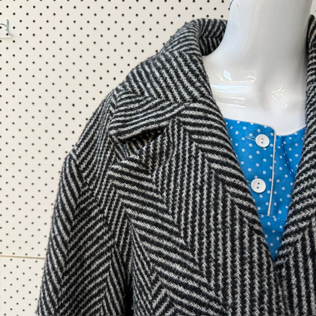 ZARA / herringbone coat / s (3920711534442591674)